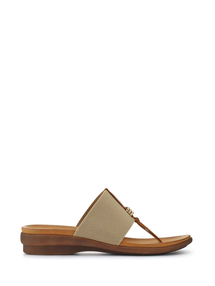 Pavers Cream Flexible Toe-Post Sandals - Image 1 of 5