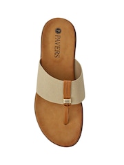 Pavers Cream Flexible Toe-Post Sandals - Image 4 of 5