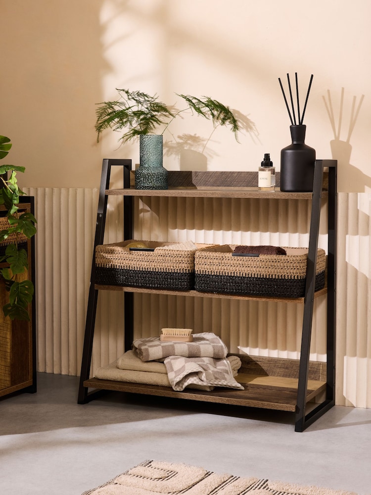 Bronx-kudottu korihyllykkö - Kuva 2 / 6 Bronx-kudottu korihyllykkö - Kuva 2 / 6