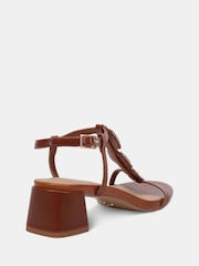 Novo Brown MAGDA Hardware Detail Block Heel Sandals - Image 5 of 7