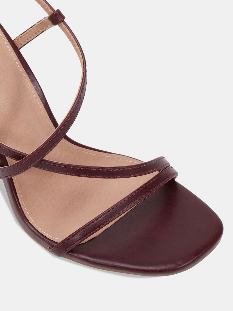 Novo Red Wide Fit MONDRIAN Strappy Heeled Sandals - Image 6 of 6 Novo Red Wide Fit MONDRIAN Strappy Heeled Sandals - Image 6 of 6