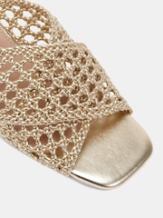 Novo Gold MILLY Woven Block Heel Mules - Image 5 of 6