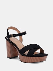 Novo Black MADISON Platform Heeled Sandals - Image 4 of 7