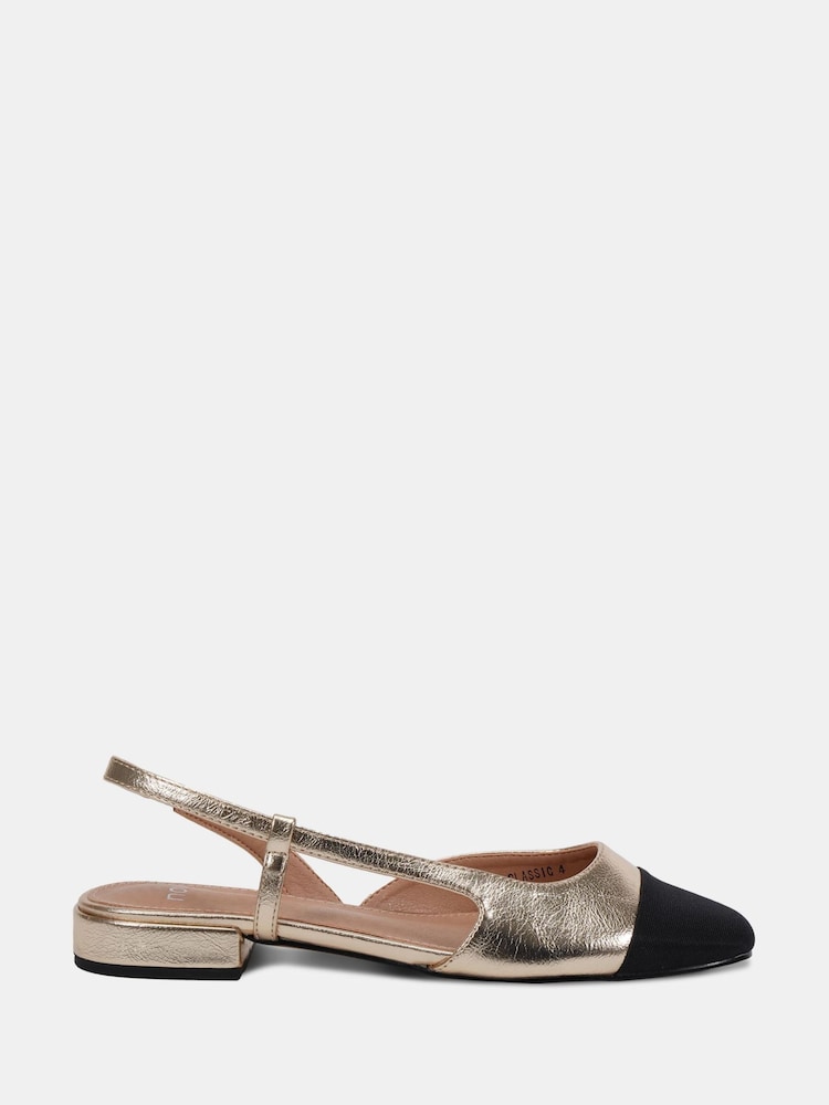 Dourado - Novo CLASSIC Slingback Flat Shoes - Imagem 2 de 6