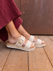 Novo Natural SEZZADIO Double Strap Buckle Mule Espadrille Sandals - Image 1 of 6