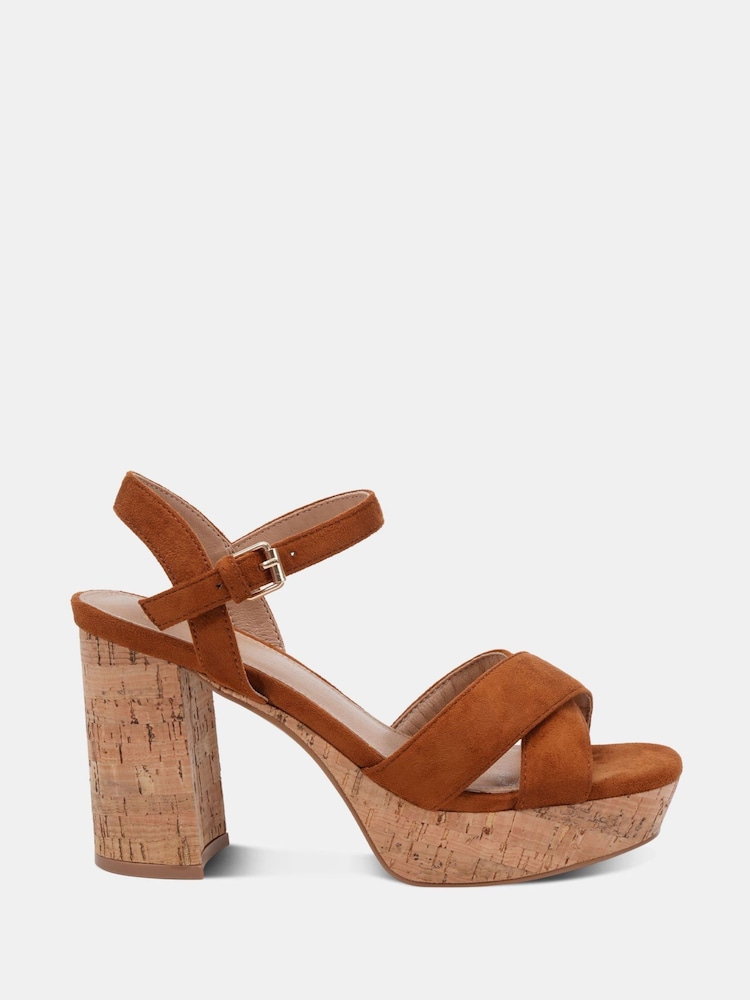 Novo Brown MADISON Platform Heeled Sandals - Image 2 of 6