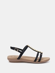 Novo Black TILLY Embellished Padded Sandals - Image 2 of 6
