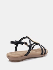 Novo Black TILLY Embellished Padded Sandals - Image 3 of 6