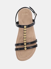 Novo Black TILLY Embellished Padded Sandals - Image 6 of 6
