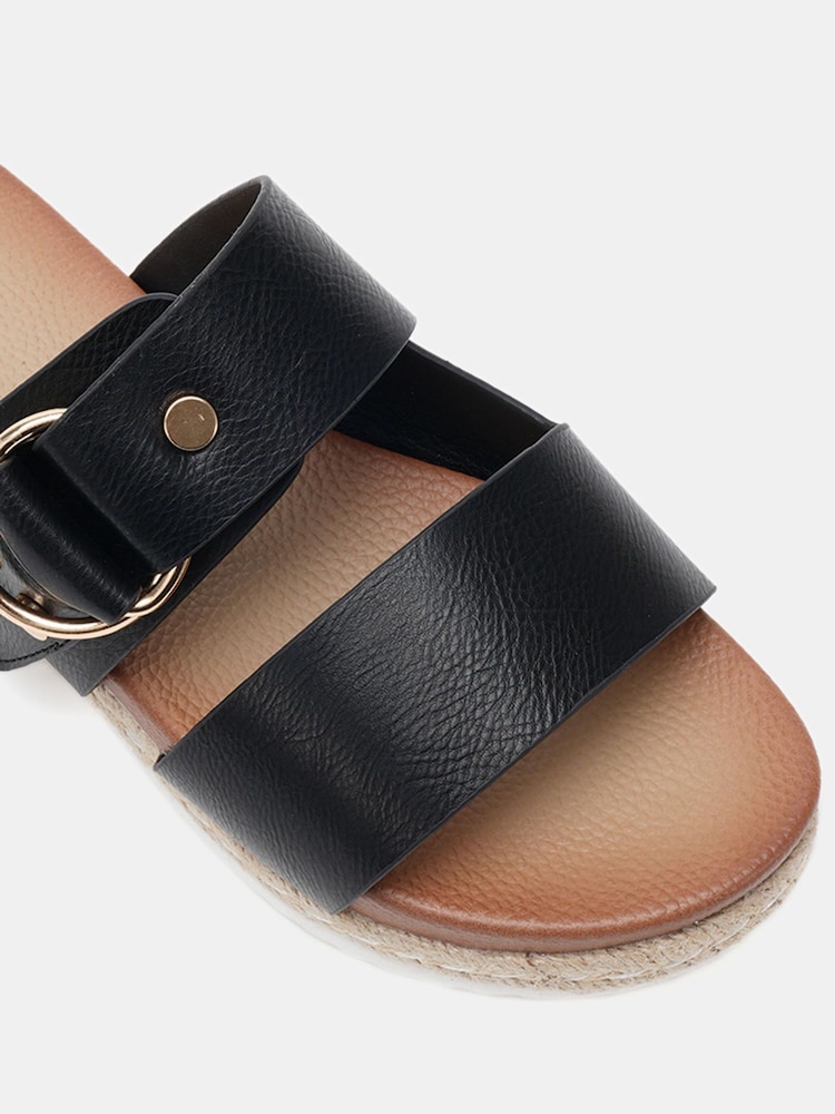 Schwarz - Novo SEZZADIO Double Strap Buckle Mule Espadrille Sandals - Bild 6 von 6 Schwarz - Novo SEZZADIO Double Strap Buckle Mule Espadrille Sandals - Bild 6 von 6