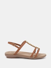 Castanho - Novo TILLY Embellished Padded Sandals - Imagem 2 de 6