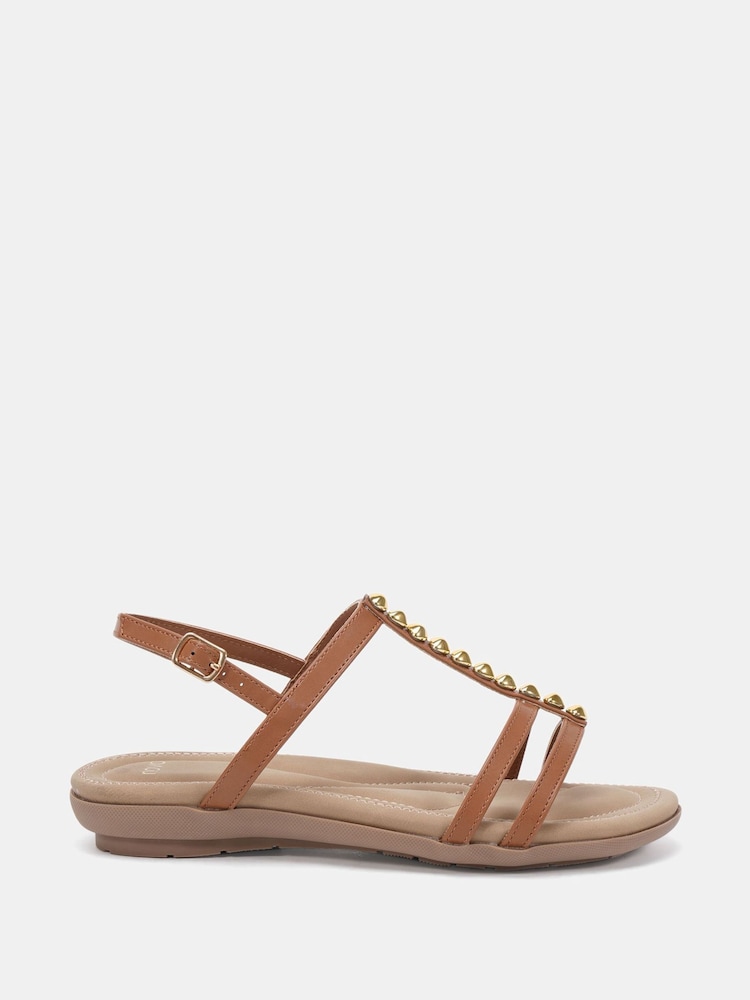 Castanho - Novo TILLY Embellished Padded Sandals - Imagem 2 de 6