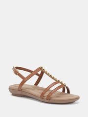 Castanho - Novo TILLY Embellished Padded Sandals - Imagem 3 de 6