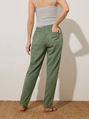 Long Tall Sally Green Lyocell Blend Joggers - Image 3 of 4