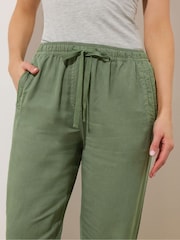 Long Tall Sally Green Lyocell Blend Joggers - Image 4 of 4