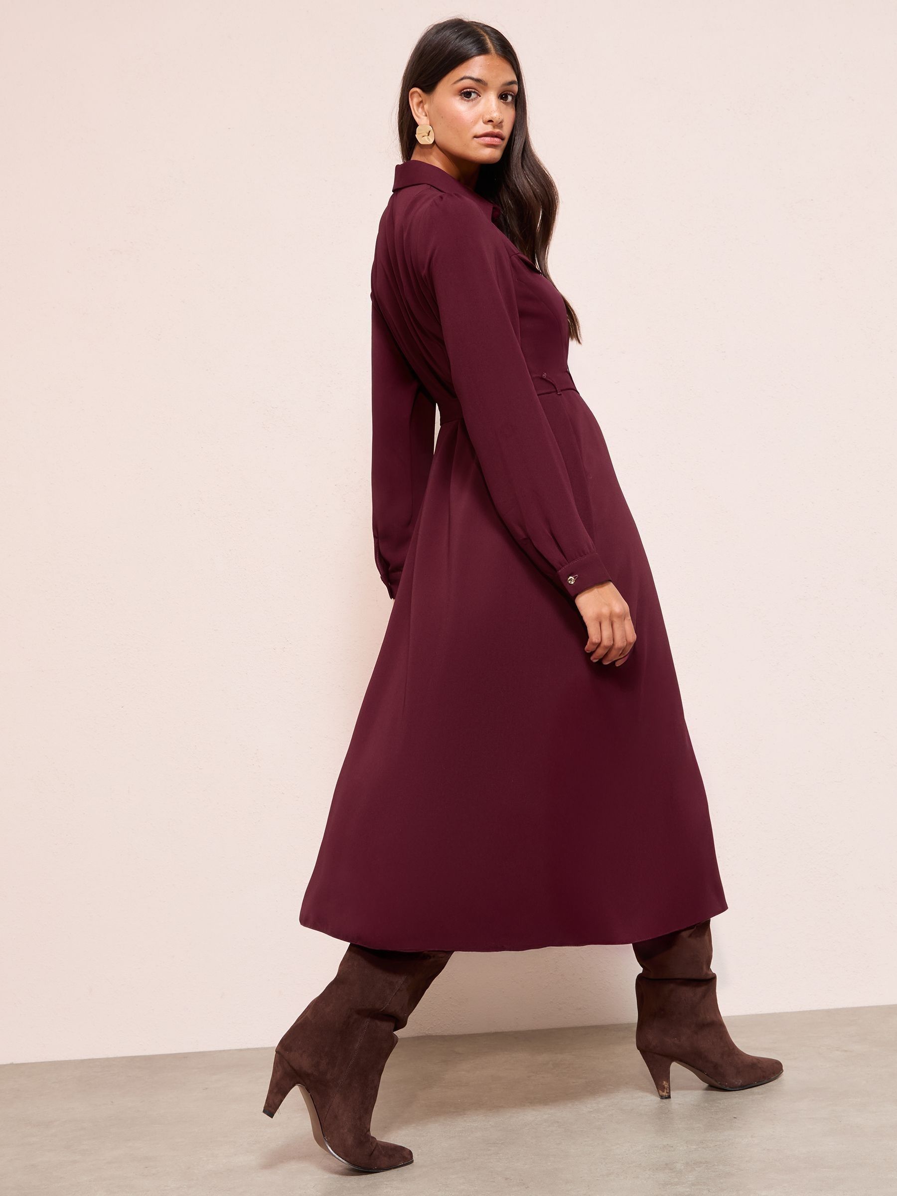 Buy Friends Like These Purple Long Sleeve Button Through Collar