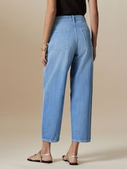 Light Blue Embellished Pocket Barrel Jeans - Image 4 of 9
