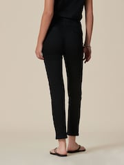 Black Slim Pintuck Seam Front Jeans - Image 3 of 7