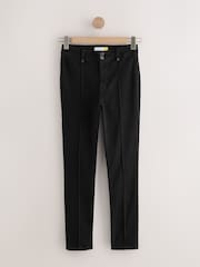 Black Slim Pintuck Seam Front Jeans - Image 4 of 7
