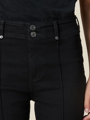 Black Slim Pintuck Seam Front Jeans - Image 7 of 7