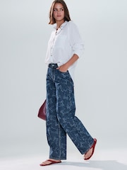 Dark Blue Bow Print - Jeans - Bild 1 von 8