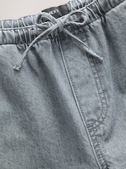 Grey Denim Wide Leg Pull On Drawcord Jeans - Image 2 of 3