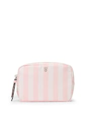 Victoria's Secret Heritage Stripe Pink Makeup Bag - Image 1 of 3