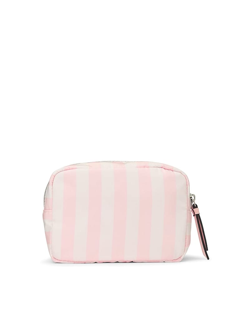 Victoria's Secret Heritage Stripe Pink Makeup Bag - Image 2 of 3