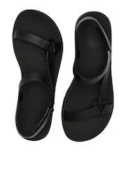 Victoria's Secret PINK Pure Black Strappy Platform Sport Sandals - Image 1 of 2