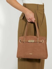 Dune London Brown Dinidefine Medium Belted Tote Bag - Image 1 of 6
