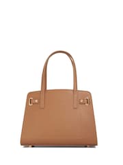 Dune London Brown Dinidefine Medium Belted Tote Bag - Image 4 of 6