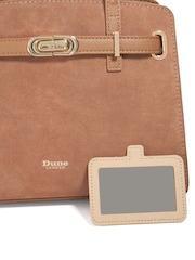 Dune London Brown Dinidefine Medium Belted Tote Bag - Image 6 of 6