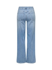 ONLY Blue High Waist Wide Leg Jeans - Image 6 of 6