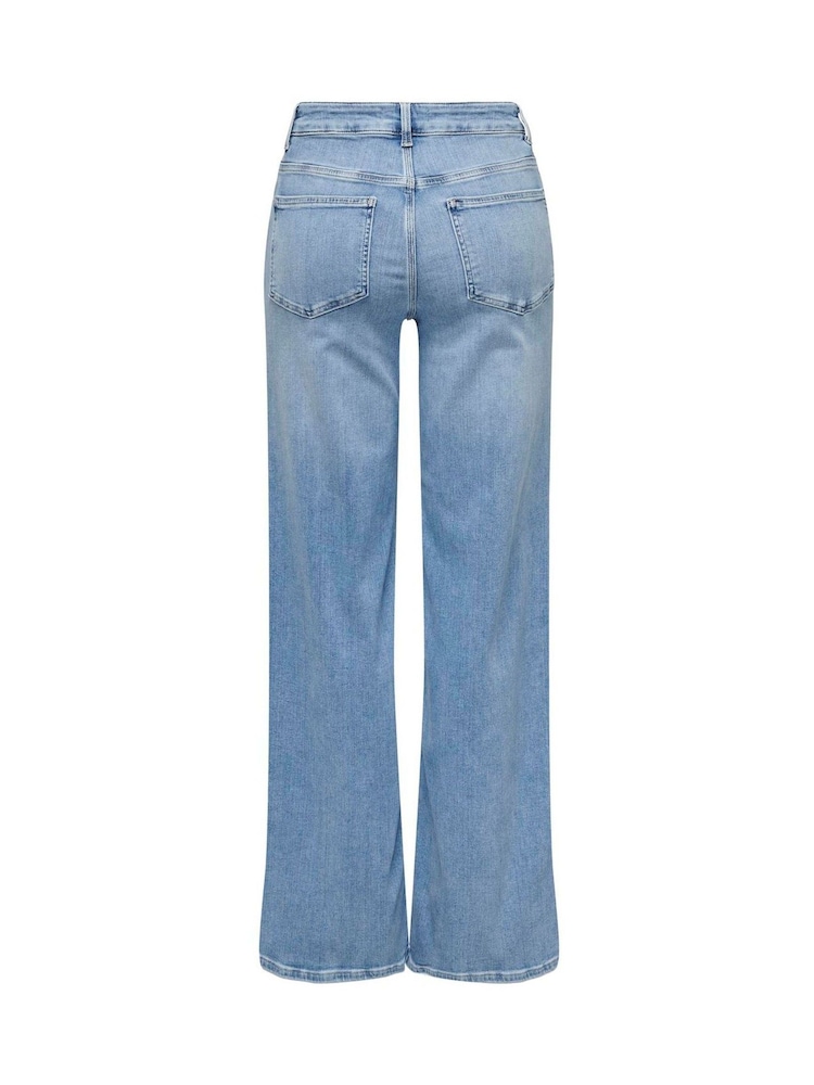 ONLY Blue High Waist Wide Leg Jeans - Image 6 of 6