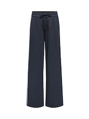 ONLY Blue Side Stripe Wide Leg Soft Joggers - Image 2 of 4