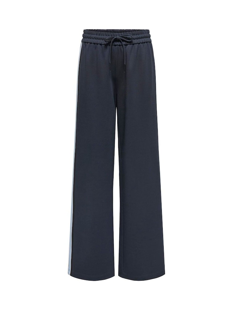 ONLY Blue Side Stripe Wide Leg Soft Joggers - Image 2 of 4