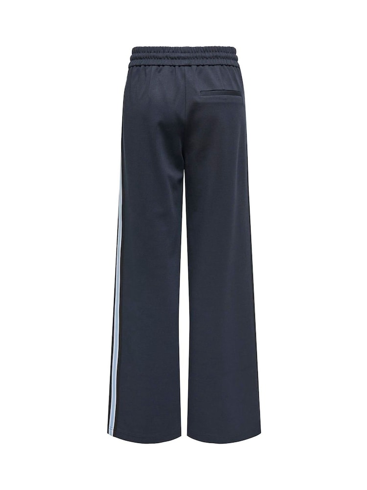 ONLY Blue Side Stripe Wide Leg Soft Joggers - Image 3 of 4