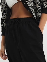 River Island Black Petite Cutwork Artisanal Trousers - Image 4 of 4