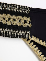River Island Black Frill Elastic Bikini Set - Image 6 of 6