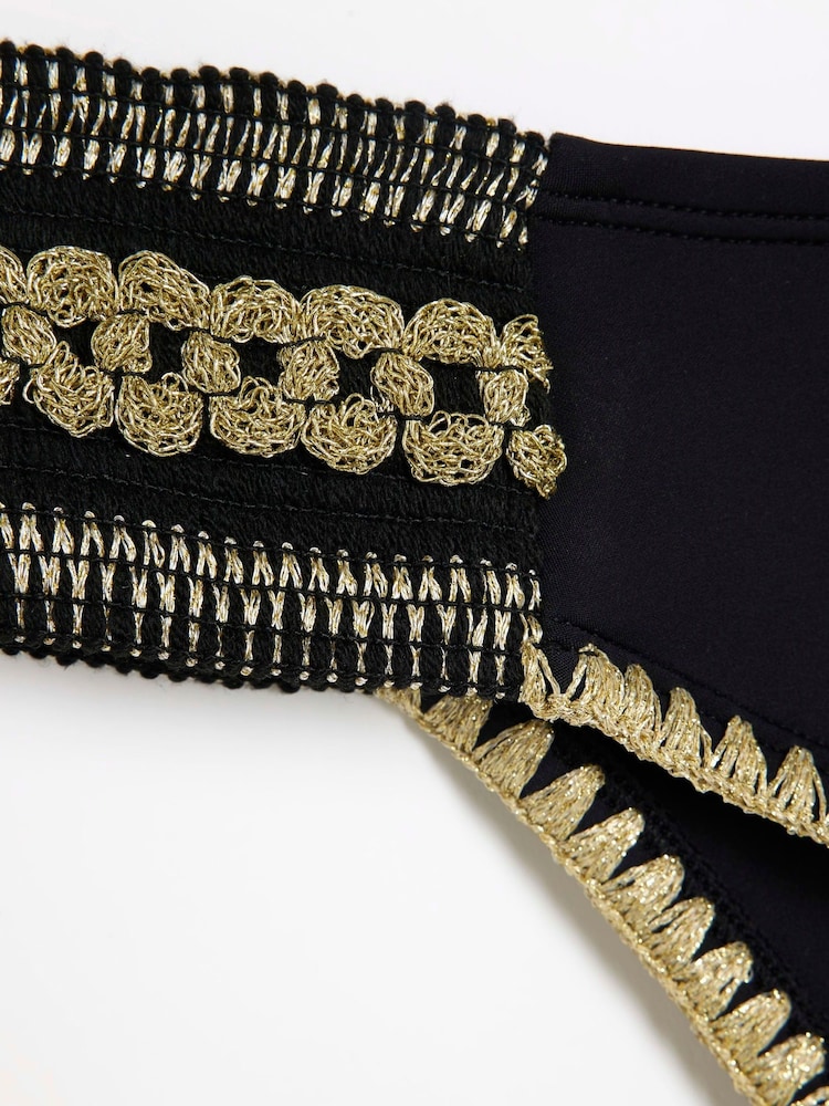 River Island Black Frill Elastic Bikini Set - Image 6 of 6