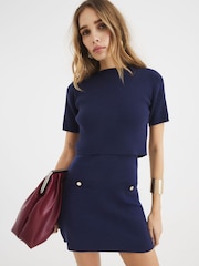 River Island Blue Jumper Hybrid Dress - Image 2 of 4