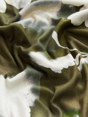 Olive Green Floral Cosy Long Sleeve Pyjamas - Image 9 of 10