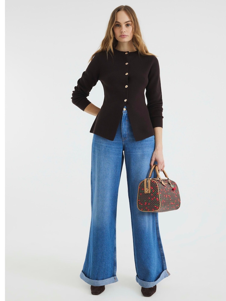 River Island Brown Button Up Cardigan - Image 2 of 6