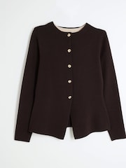 River Island Brown Button Up Cardigan - Image 5 of 6