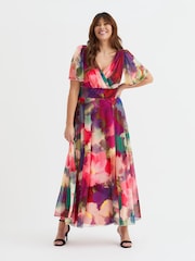 Scarlett & Jo Red Isabelle Float Sleeve Maxi Dress - Image 1 of 4