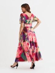 Scarlett & Jo Red Isabelle Float Sleeve Maxi Dress - Image 2 of 4