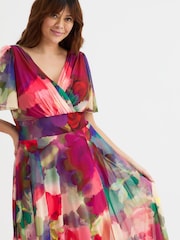 Scarlett & Jo Red Isabelle Float Sleeve Maxi Dress - Image 3 of 4