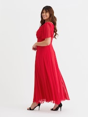 Scarlett & Jo Red Isabelle Angel Sleeve Maxi Dress - Image 4 of 4