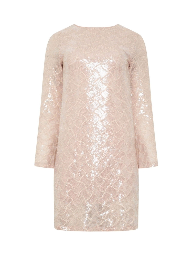 Star by Julien MacDonald Pink Tunic Sequin Dress - Image 2 of 2