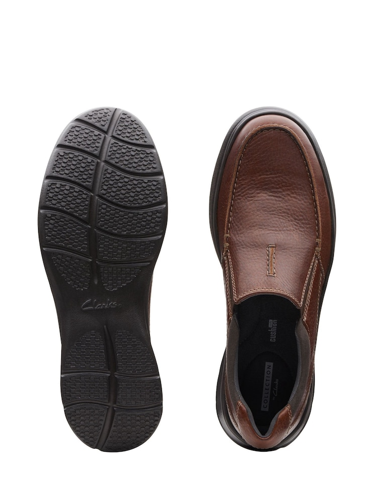Clarks Brown Leather Cotrell Free Shoes - Image 7 of 7